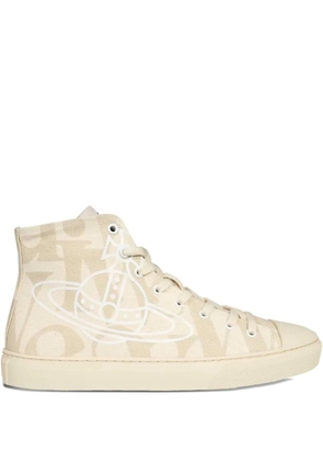 Vivienne Westwood orb-print high-top sneakers - Neutrals