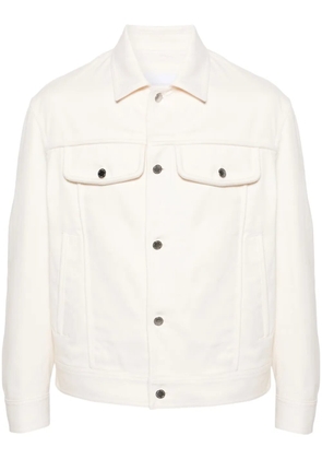 Neil Barrett panelled twill shirt jacket - White