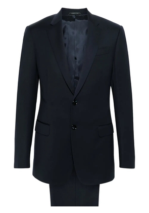 Giorgio Armani single-breasted virgin-wool suit - Blue