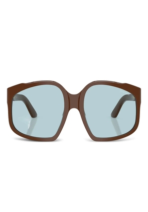 Miu Miu Eyewear MUA07S geometric-frame sunglasses - Brown