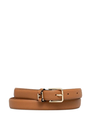 Furla leather buckle belt - Brown