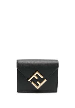 FENDI FF logo-plaque tri-fold wallet - Black