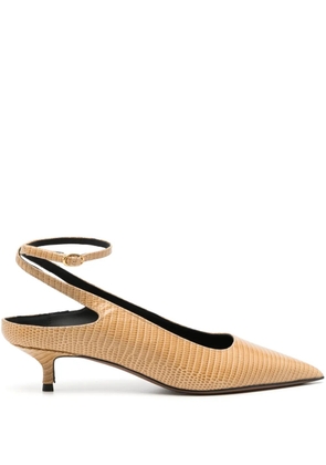 NEOUS Fornax 45mm crocodile-effect pumps - Neutrals