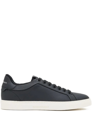 Emporio Armani logo-detail lace-up sneakers - Black