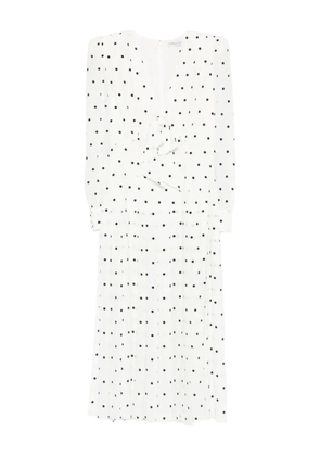 Alessandra Rich polka-dot midi dress - White