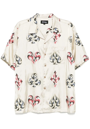PEACE AND AFTER x Tetsuya Nakamura Playing Cards shirt - Neutrals