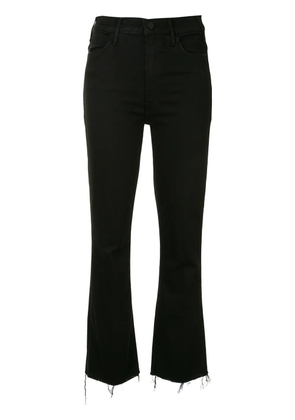 MOTHER Hustler ankle-crop kick flare jeans - Black