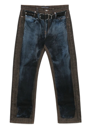 Y/Project trompe l'oeil-print jeans - Blue