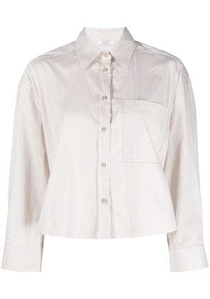 Peserico long-sleeve stripe shirt - Neutrals