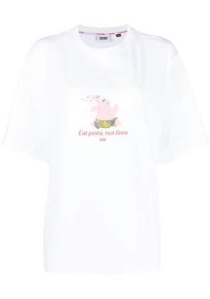 GCDS slogan-print T-shirt - White