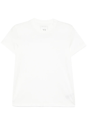 Y-3 logo-print cotton T-shirt - White