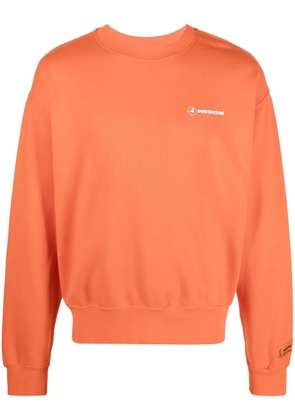 Heron Preston logo-print organic cotton sweatshirt - Orange