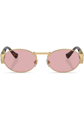 Versace Eyewear Medusa round sunglasses - Gold