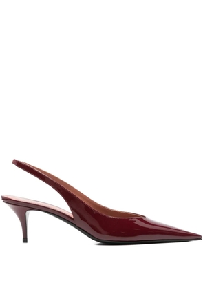 Amina Muaddi 55mm Anok Sling pointed pumps - Red
