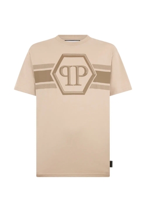 Philipp Plein hexagon line crew-neck T-shirt - Neutrals