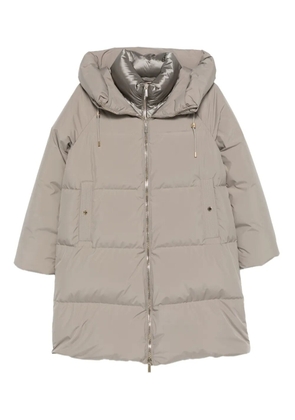 Moorer hooded zip-fastening coat - Neutrals