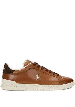 Polo Ralph Lauren logo-embroidered sneakers - Brown