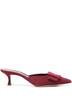 Manolo Blahnik 50mm Maysale mules - Red