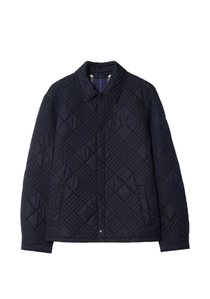 Burberry check-stitch jacket - Blue
