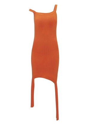 JW Anderson deconstructed knitted mini dress - Orange