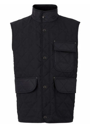 Burberry diamond-quilted Vintage Check lined gilet - Black