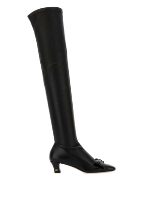 Valentino Garavani 50mm bow-detail leather boots - Black