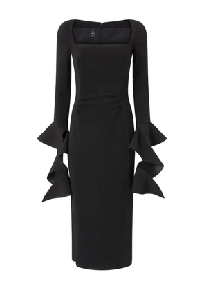 PINKO Formina square-neck midi dress - Black