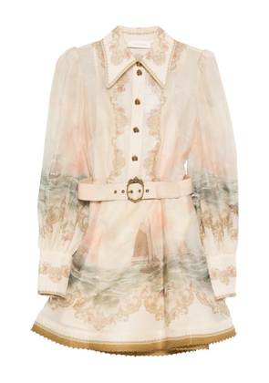 ZIMMERMANN buckle print dress - Neutrals