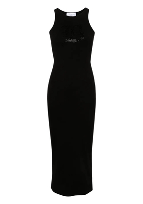 Blumarine racerback fine-ribbed maxi dress - Black