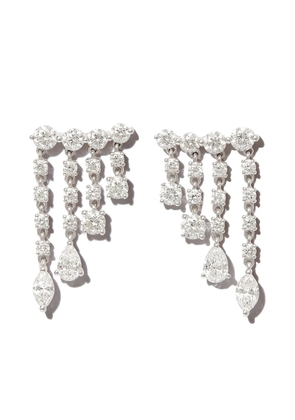 Anita Ko 18kt white gold drop diamond earrings - Silver