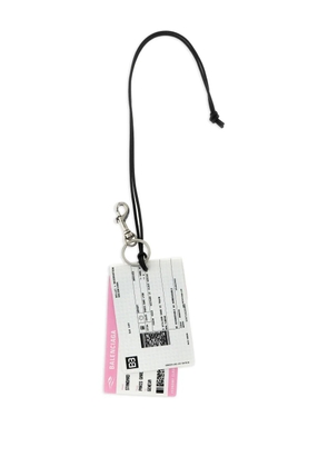 Balenciaga Train Ticket keychain - White