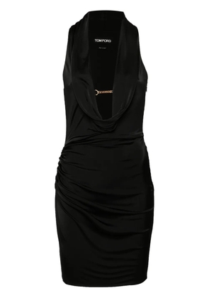 TOM FORD cowl-neck mini dress - Black