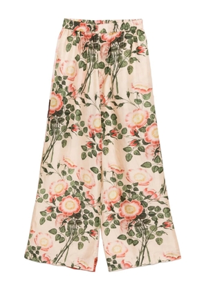 Biyan floral print cropped trousers - Pink