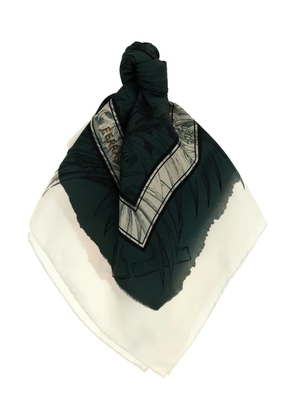 Ferragamo floral-print silk scarf - Green