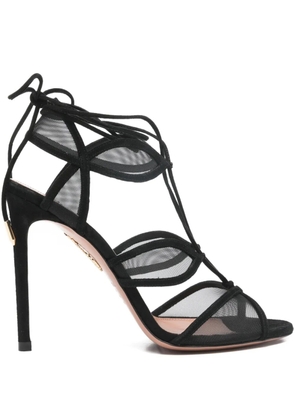 Aquazzura Fatal lace-up heeled sandals - Black