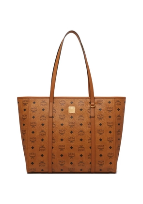 MCM Toni monogram plaque tote bag - Brown