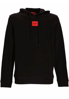HUGO Terry cotton logo hoodie - Black