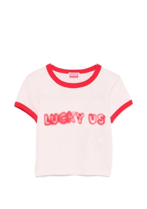 Kenzo print-detail T-shirt - Pink