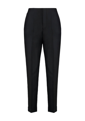 Alberta Ferretti pleated-cuffed trousers - Black