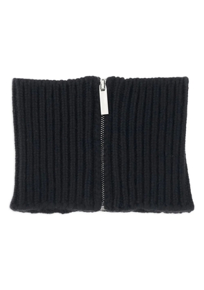 SA SU PHI zip-front ribbed neck warmer scarf - Black
