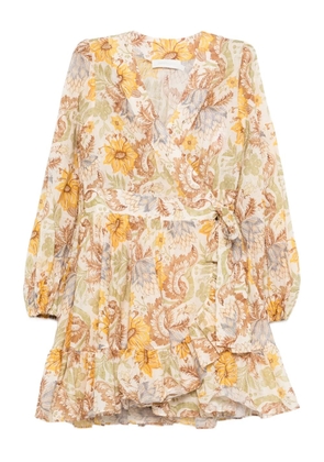 ZIMMERMANN Daylight frill mini dress - Neutrals