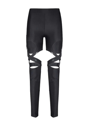 BARROW cut-out strap leggings - Black