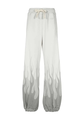 Vision Of Super flame-print drawstring trousers - Grey