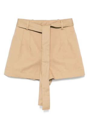 Moncler belted shorts - Brown