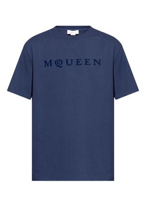 Alexander McQueen logo-detailed cotton T-shirt - Blue