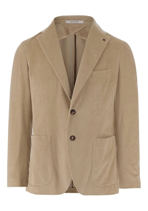Tagliatore single-breasted corduroy blazer - Neutrals