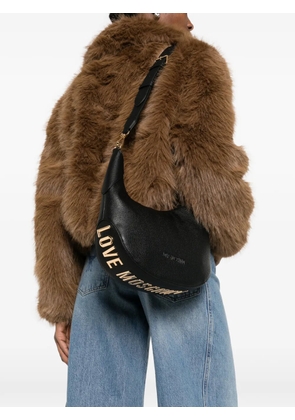 Love Moschino logo shoulder bag - Black