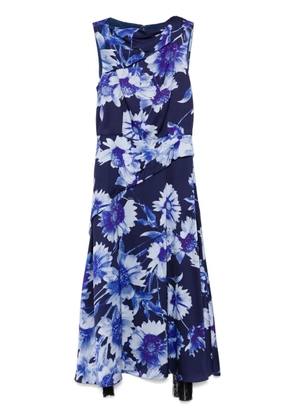 ERDEM floral-print midi dress - Blue