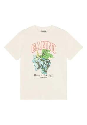 GANNI graphic-print T-shirt - White
