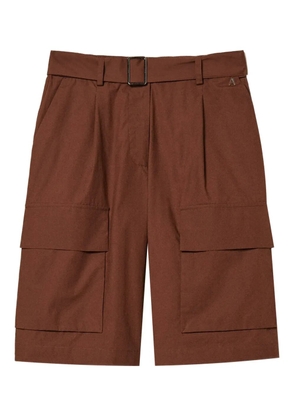TWINSET belted cargo bermuda shorts - Brown